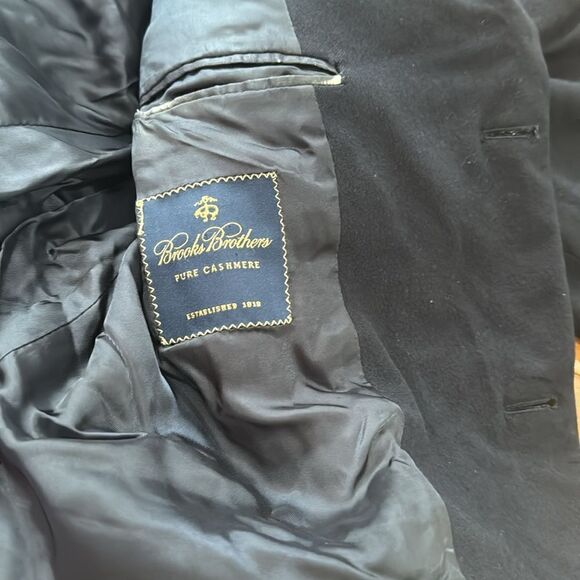 Brooks Brothers 100% Cashmere Loro Piana fabric Black Blazer Made In Canada 48 L - Picture 5 of 11
